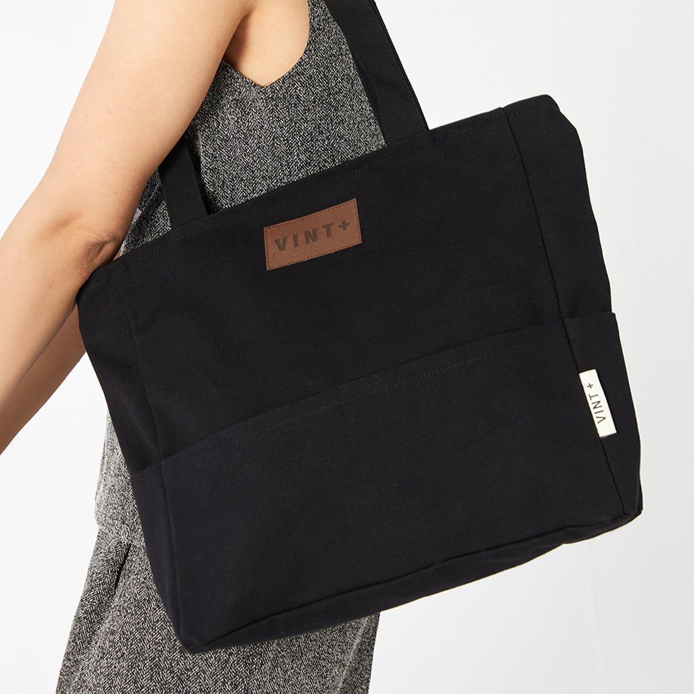 KANVAS SHOPPER ÇANTA - SİYAH