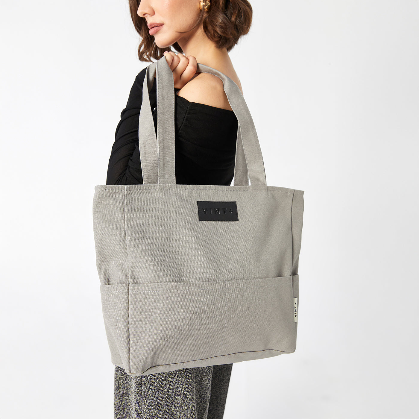 KANVAS SHOPPER ÇANTA - GRİ