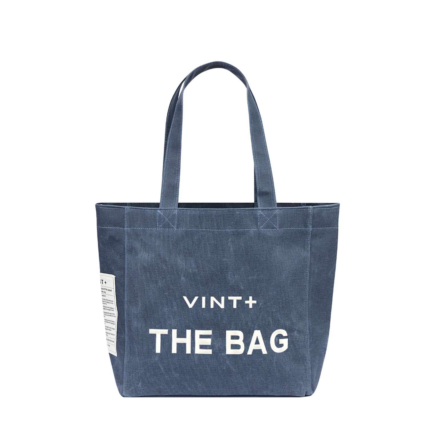 FERMUARLI MUMLU KANVAS TOTE ÇANTA - BÜYÜK - KOYU MAVİ