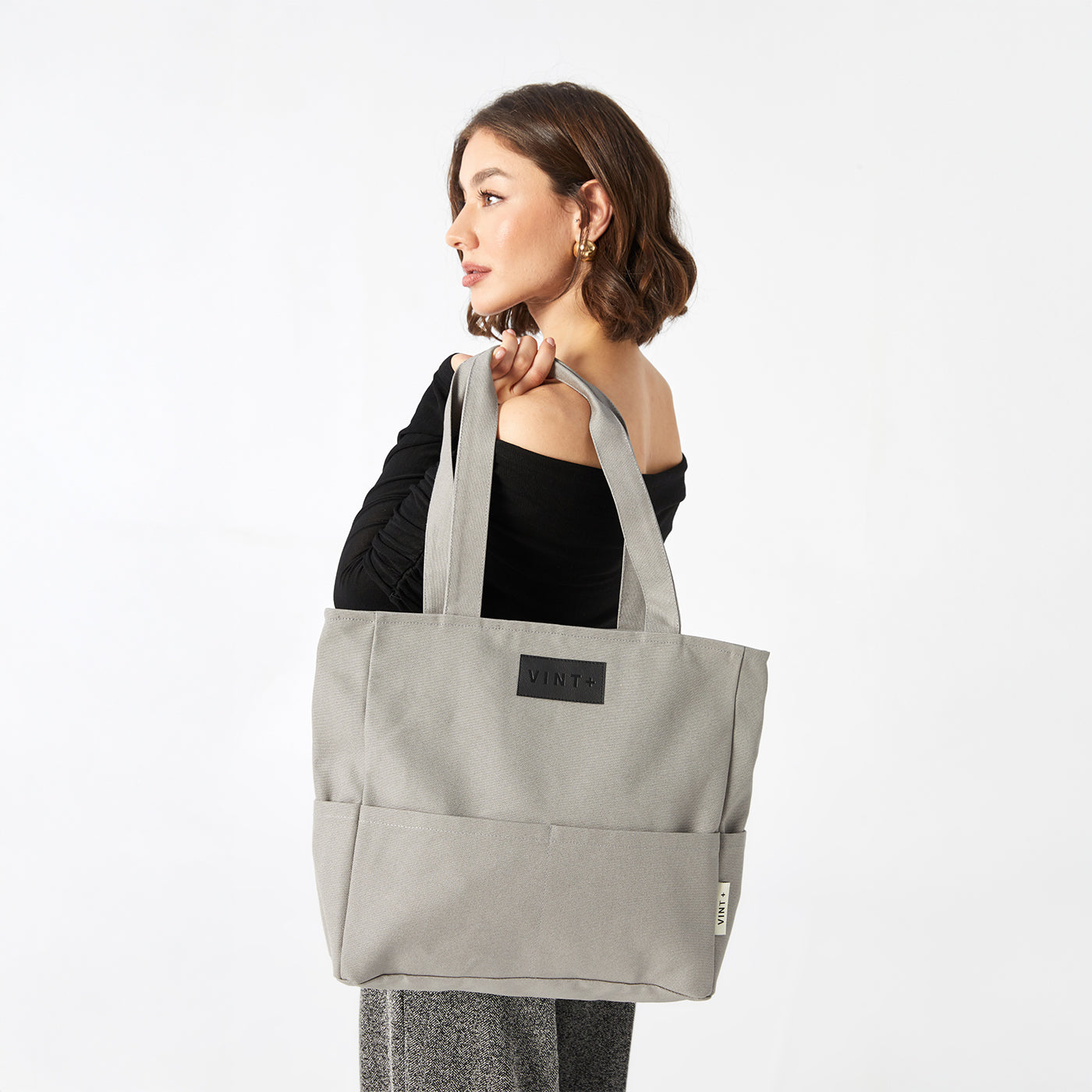 KANVAS SHOPPER ÇANTA - GRİ