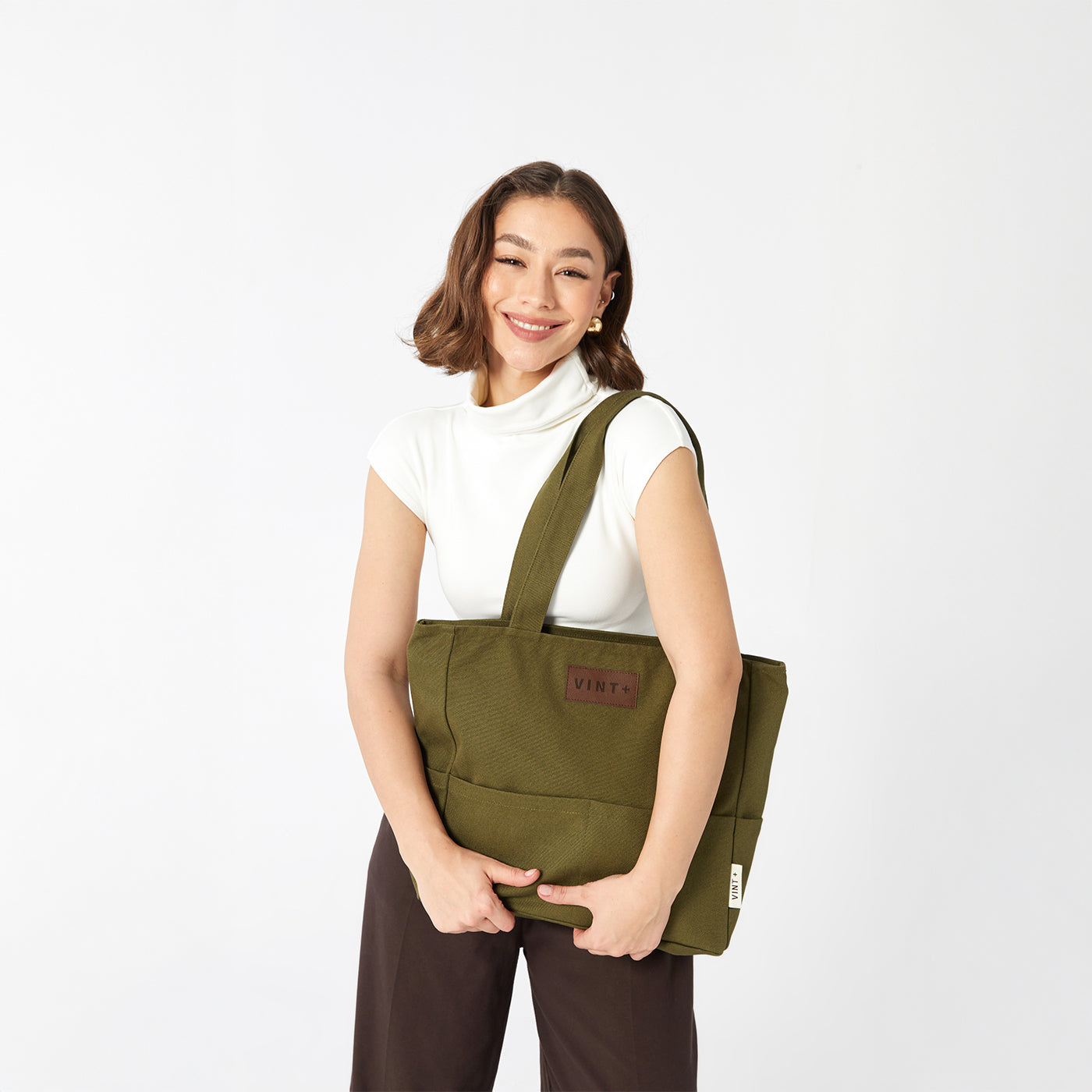 KANVAS SHOPPER ÇANTA - HAKİ