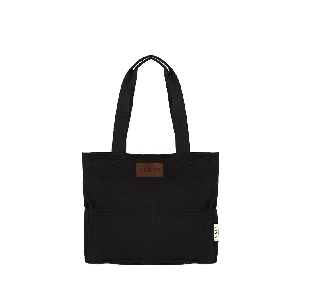 KANVAS SHOPPER ÇANTA - SİYAH