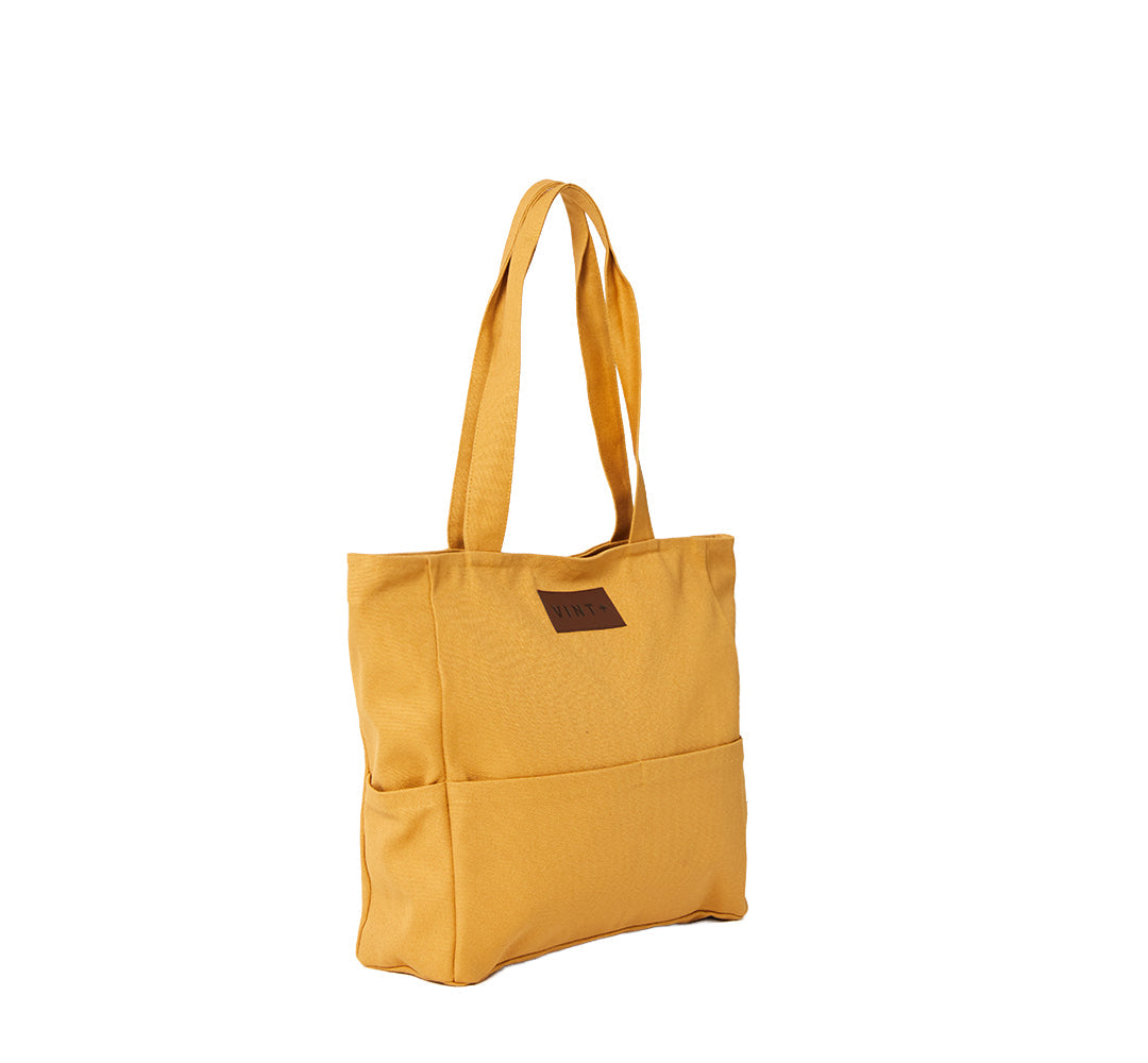 KANVAS SHOPPER ÇANTA - SARI