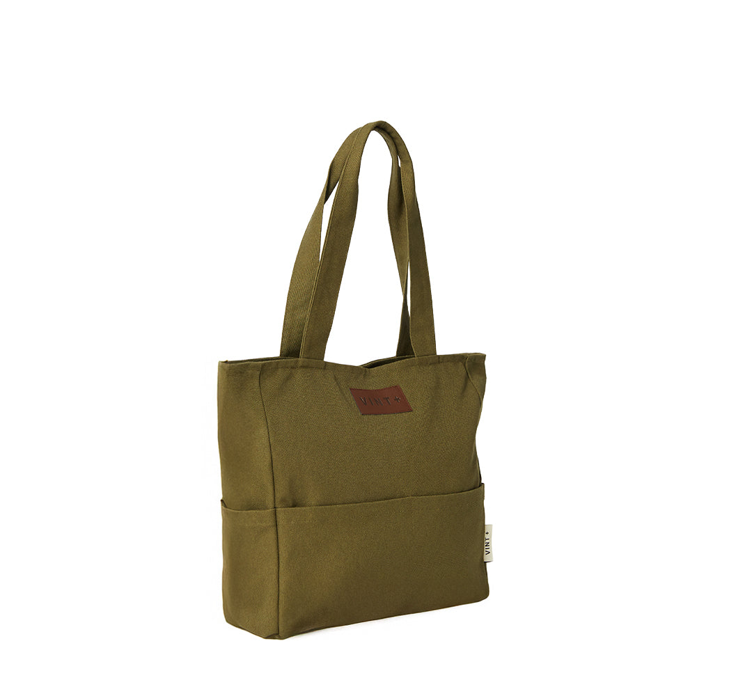 KANVAS SHOPPER ÇANTA - HAKİ