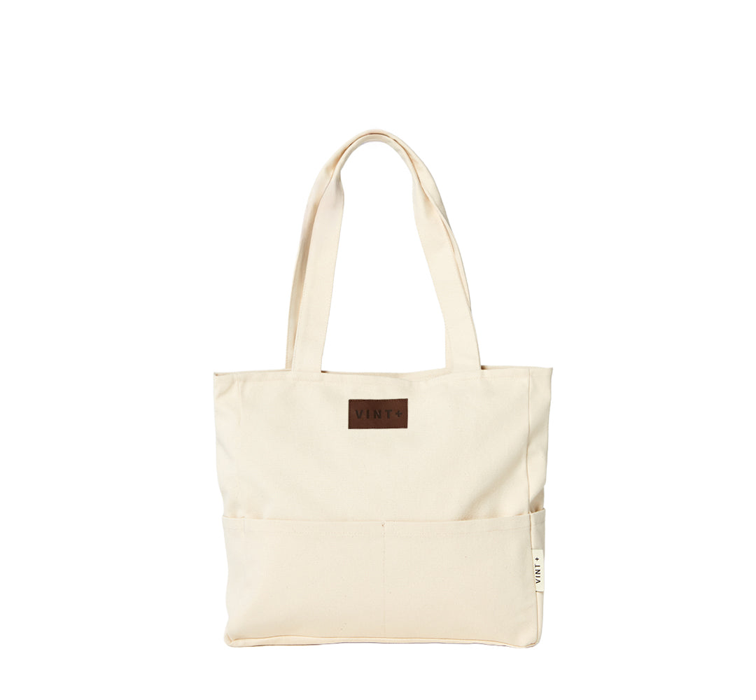 KANVAS SHOPPER ÇANTA - KREM